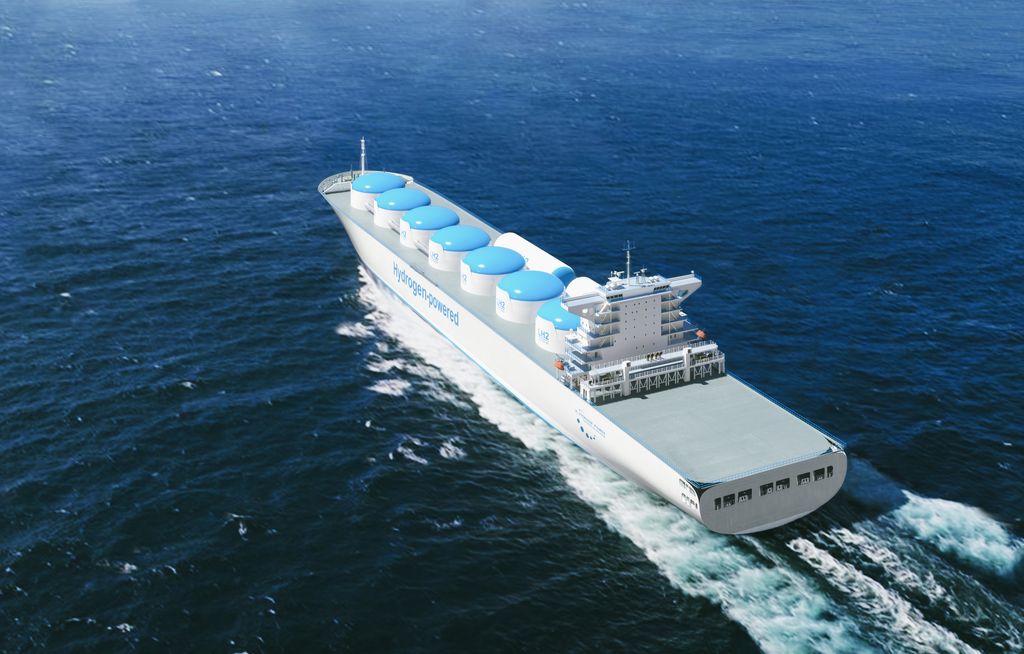 Hydrogen can be liquified and shipped by sea